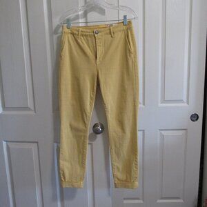 Yellow Fitted Cuffed Pants Size 29